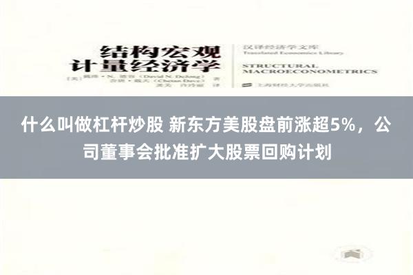 什么叫做杠杆炒股 新东方美股盘前涨超5%，公司董事会批准扩大股票回购计划