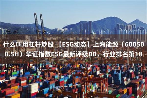 什么叫用杠杆炒股 【ESG动态】上海能源（600508.SH）华证指数ESG最新评级BB，行业排名第18